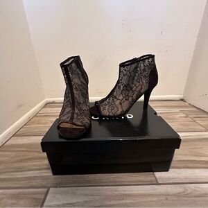 Torrid Black Mesh Lace Heels